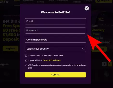 Example login process screen for informational guidance